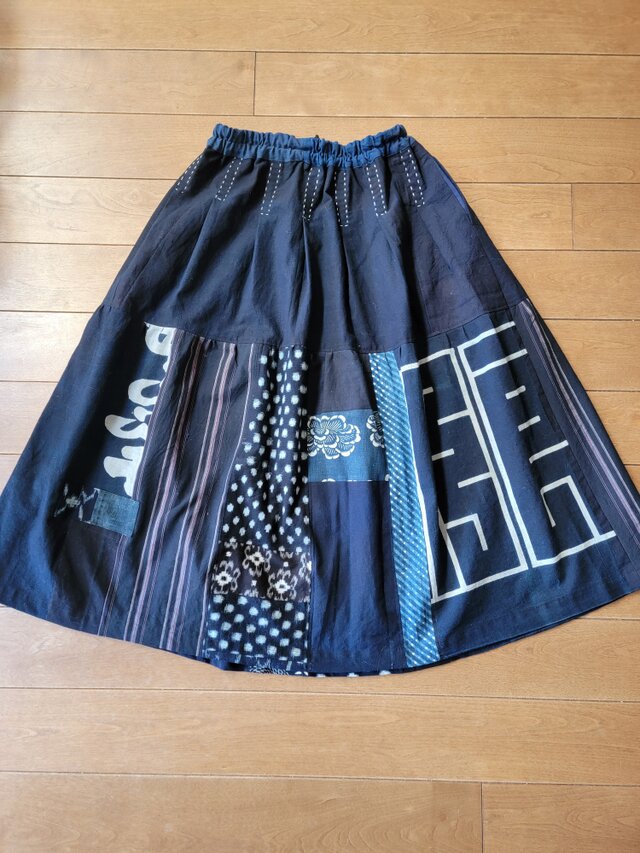 着物リメイク 古布 手作り 袢纏 パッチ スカート | iichi 日々の暮らし