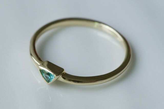 K10製 パライバトルマリンのリング | iichi 日々の暮らしを心地よく