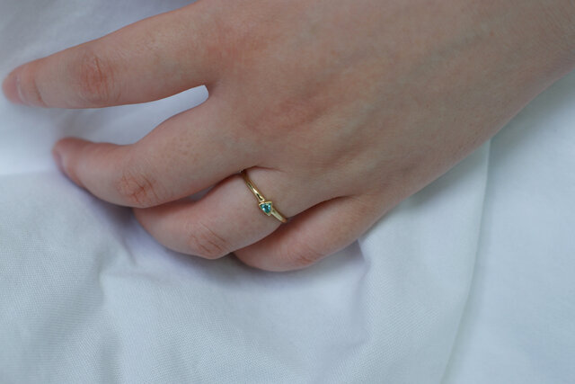 K10製 パライバトルマリンのリング | iichi 日々の暮らしを心地よく