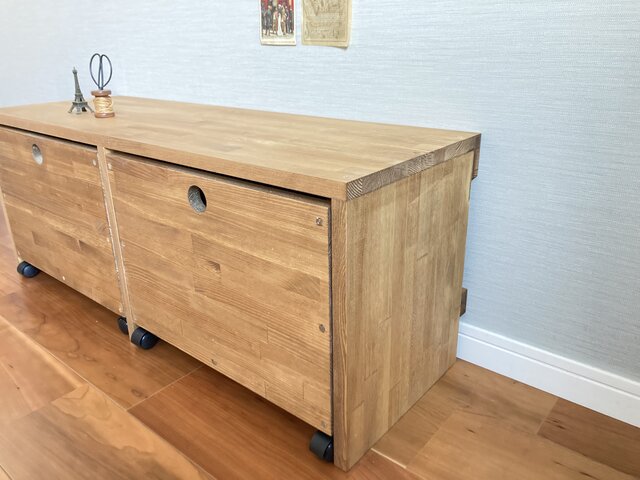 ハンドメイド シェルフベンチ BOX付きベンチシェルフ | iichi 日々の暮らしを心地よくする