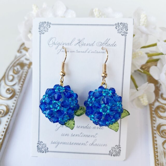 雨の季節に咲く紫陽花ピアス7 | iichi 日々の暮らしを心地よくする