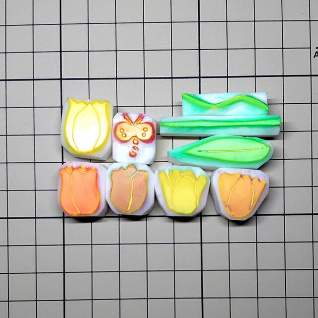 消しゴムはんこ「チューリップ」9個セット | iichi 日々の暮らし