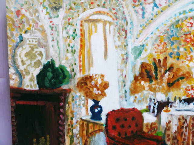 73×91㎝・額装「異国の部屋」F30・油彩画・原画 73×91㎝「異国の部屋」F30・油彩・額装・原画 | iichi 日々の