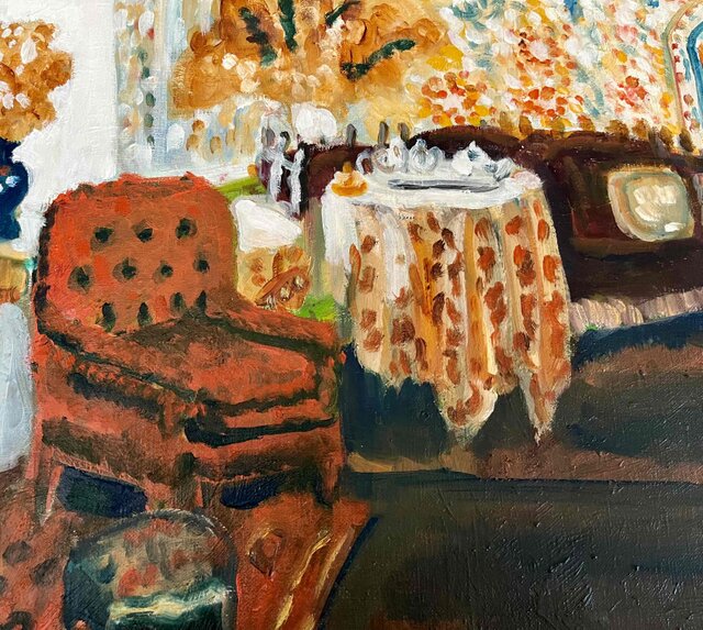 73×91㎝・額装「異国の部屋」F30・油彩画・原画 73×91㎝「異国の部屋」F30・油彩・額装・原画 | iichi 日々の