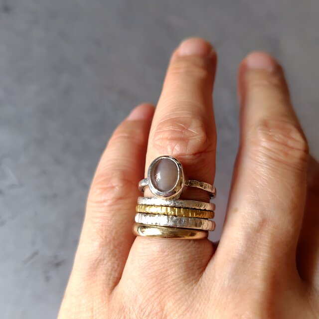シリマナイトキャッツアイシルバーリング#9.5 | iichi 日々の暮らしを