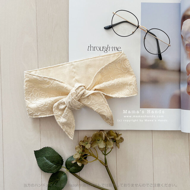 ナチュラル 薔薇 刺繍 生成り 綿100% 夏 保冷剤 冬 カイロ ネッククーラー スカーフ