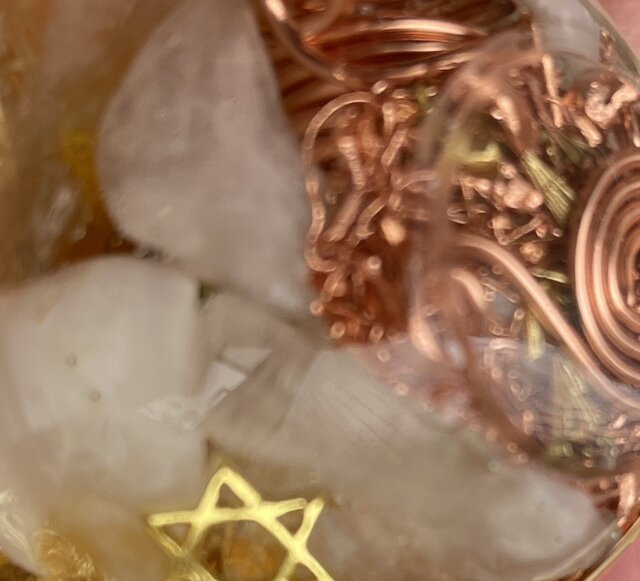 幸運引き寄せ♡オルゴナイト ポニーフック ピンクトルマリン チャロアイト 幸運引き寄せ♡オルゴナイト ポニーフック ピンクトルマリン