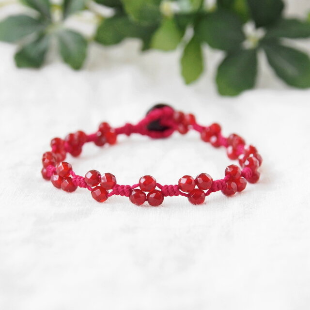 Flower Bracelet（レッドアゲート）