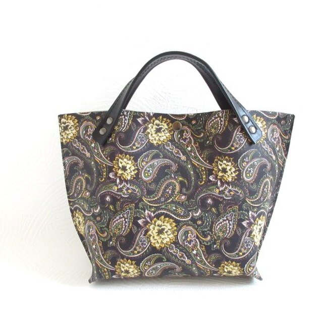 《牛革》訳あり。新サイズ♪底マチワイド・一枚革のミニトート・0413