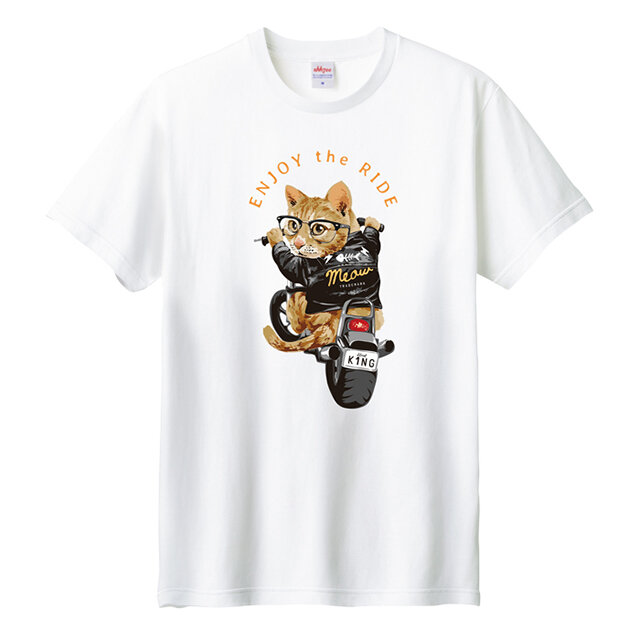 Tシャツ キャット ライダー メンズ レディース ジュニア バイク