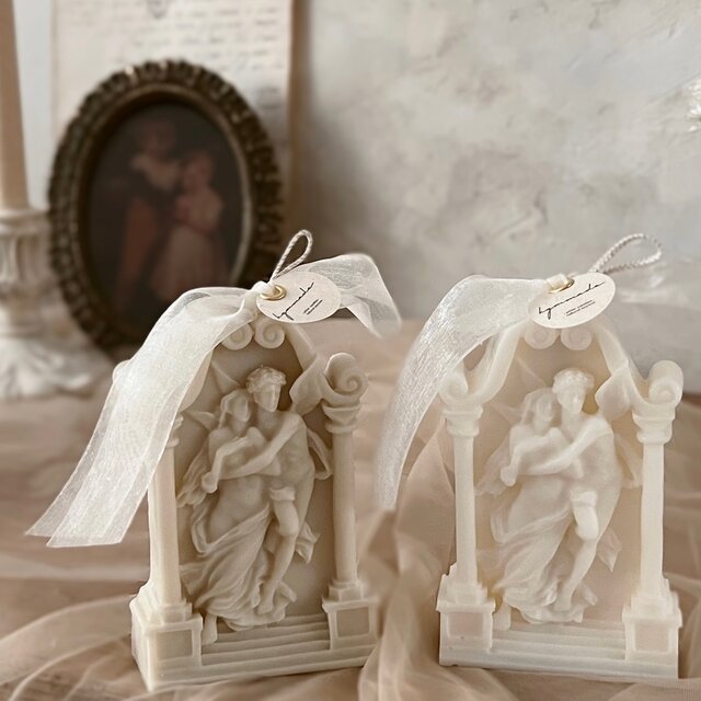 【特大サイズ】アンティークキャンドル フランス彫刻キャンドル｜フレンチアンティーク・ウェルカムスペース