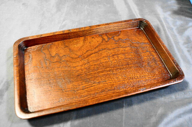 欅拭漆盆 238mm×146mm×22mm IM594 | iichi 日々の暮らしを心地よくする