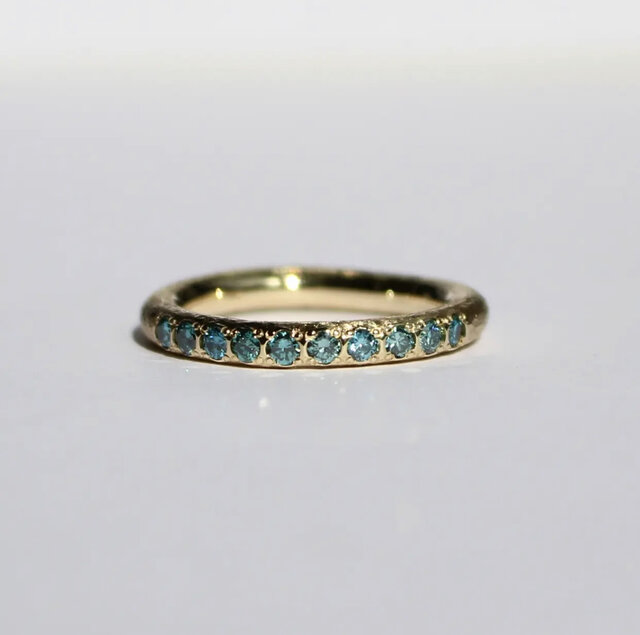 Gaudi royal blue diamond ring / K10YG | iichi 日々の暮らしを心地よくするハンドメイドや