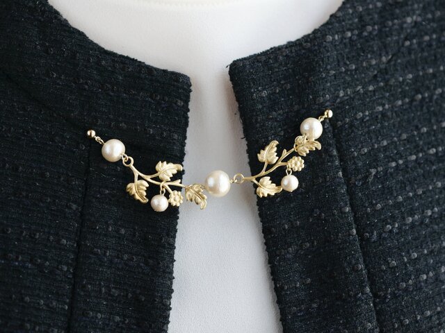 Michal Negrin　ストール ビクトリアン調　アンティークビンテージ風 タックピン】ヴィンテージなボタニカル ストールピンⅡ | iichi