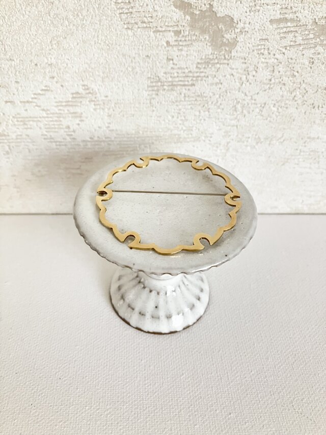 【受注生産】雪輪　ピンブローチ | 真鍮