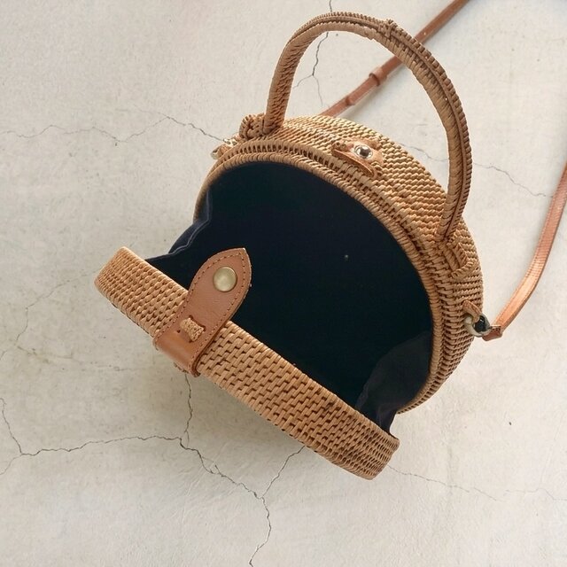 コロンとまんまる(20cm)☆2WAYショルダーかごバッグ♪ショルダーバッグ 
