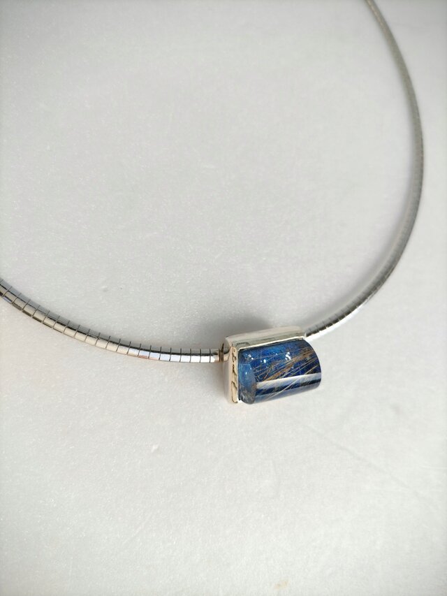 SV925 　ルチルクォーツ＋ラピスラズリのペンダント