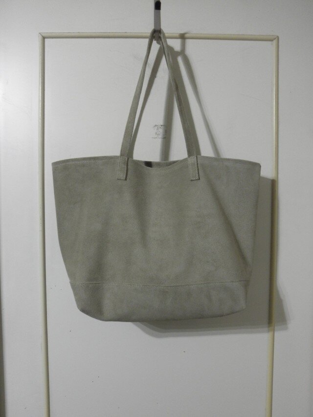 シンプルレザートートバッグ　オフホワイト