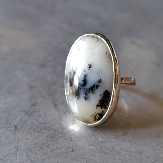 デンドリティックアゲートシルバーリング#11