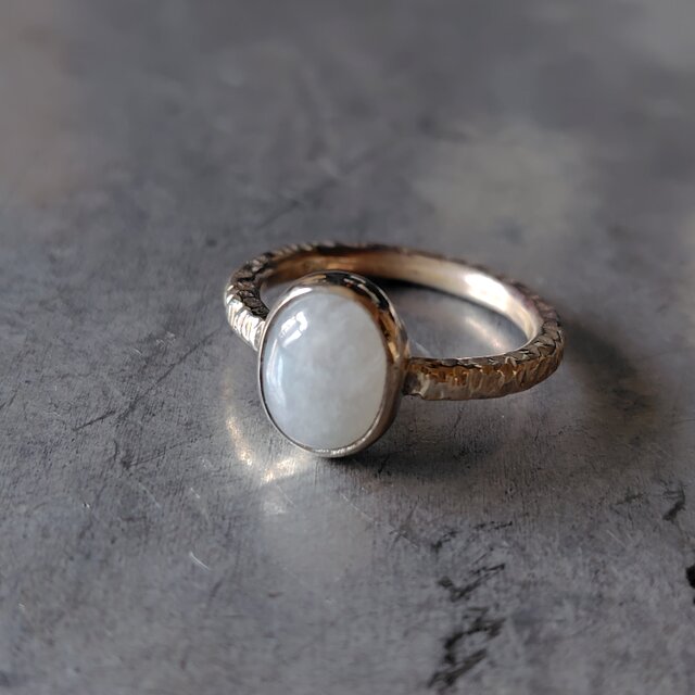 白翡翠シルバーリング#14.5