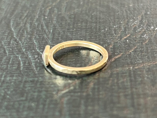 ハンマー・アンティーク調・スクエアダイヤリング・18金 | iichi 日々