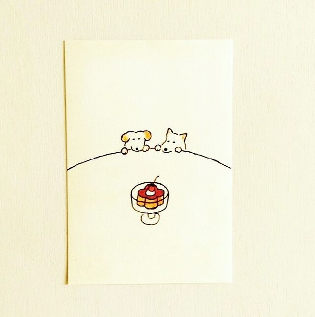 ポストカード「㉖プリン」3枚～　絵葉書｜紙雑貨｜イラスト