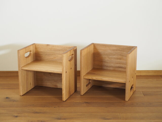 子供椅子 クルミの子供イス 国産クルミ材の箱イス 子供イス 1台 | iichi 日々の暮らしを心地よく