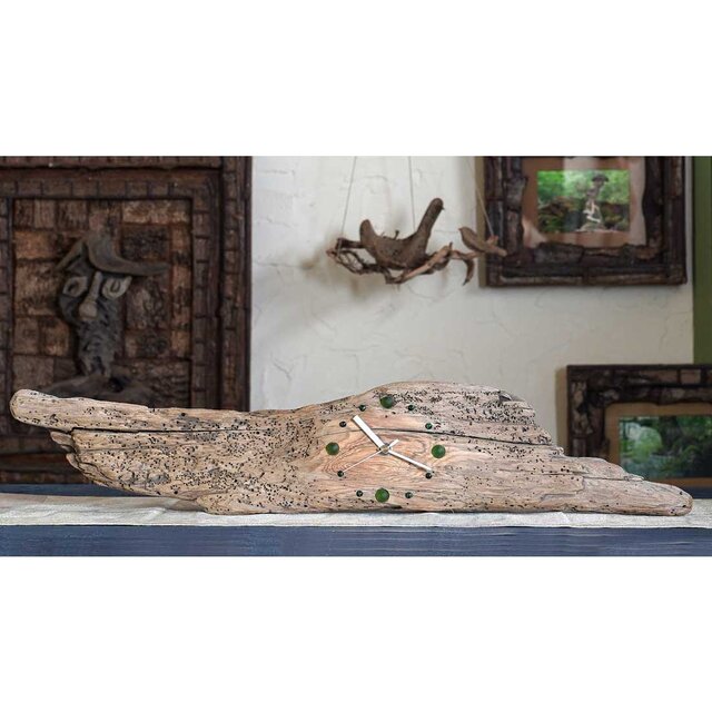 流木の時計　木の時計　置き時計　　２５－１