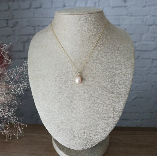 14kgf】大粒！ベビーピンク淡水パールのネックレス＊6月誕生石 真珠