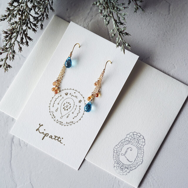 ブルートパーズのシャンデリアピアス 楽天市場】18金 シャンデリアピアス ブルートパーズ ピアス