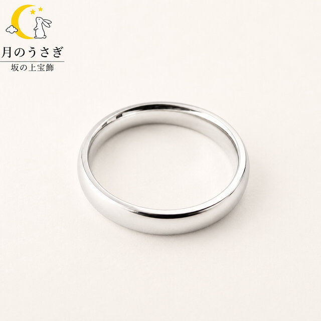 月のうさぎ リング 「1本」 幅3.4mm サージカルステンレス316L | iichi