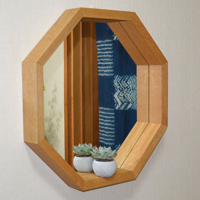 八角ミラーL　タモ