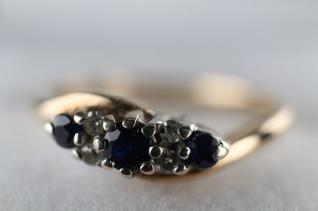 英国 イギリス ビンテージ ゴールド リング 指輪 レディース 天然