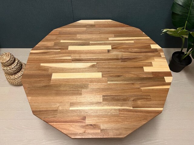 送料無料】 ローテーブル 12角 90cm アカシア 折りたたみ脚 | iichi
