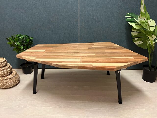 送料無料】 ローテーブル 変形 90cm アカシア 折りたたみ脚