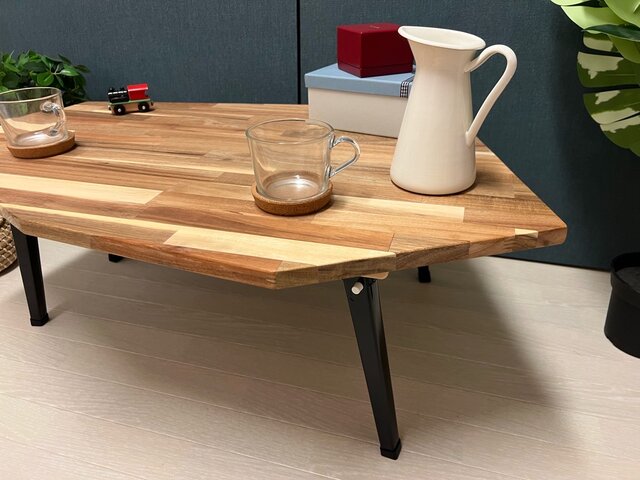 送料無料】 ローテーブル 変形 90cm アカシア 折りたたみ脚 | iichi