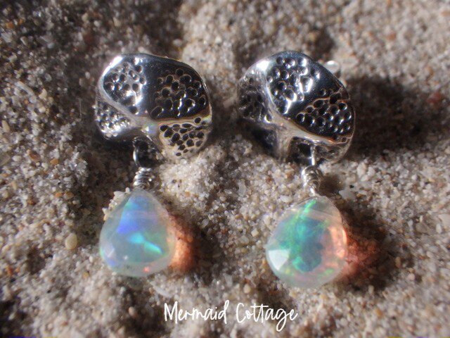 silver925* Sand dollar＆Opal ☆スカシカシパンとプレシャスオパール