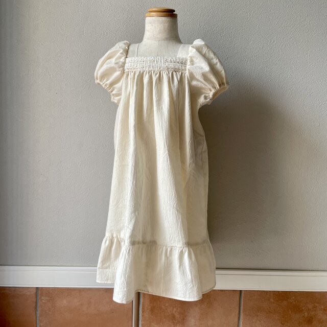 （９０ｃｍ）weekend dress／Linton tweeds／パフスリーブワンピース