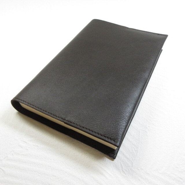 新書サイズ、コミック対応《ピッグスキン》一枚革のブックカバー・0765