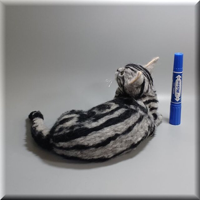 羊毛フェルト 猫 アメリカンショートヘア ねこ ネコ アメショ 猫 