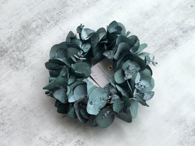 人気No. 1リース》受注生産【ユーカリ100%】プリザのリース