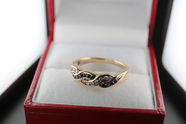 英国 イギリス ビンテージ ゴールド リング 指輪 レディース 天然