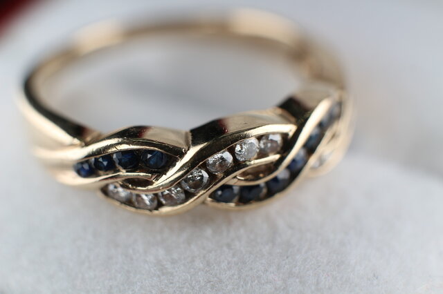 英国 イギリス ビンテージ ゴールド リング 指輪 レディース