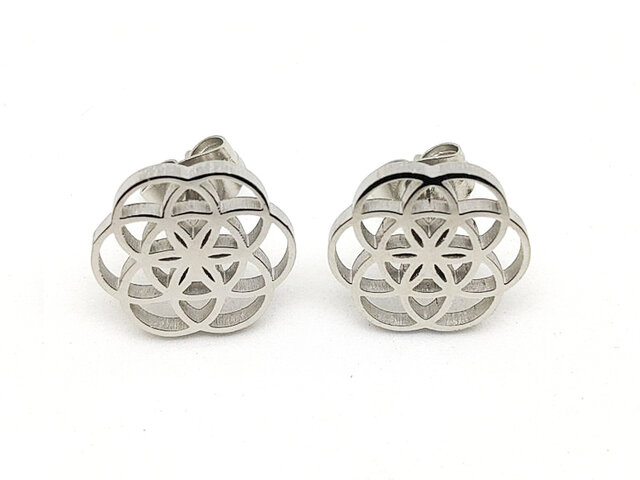 フラワーオブライフ（シードオブライフ/生命の種/神聖幾何学）シルバー