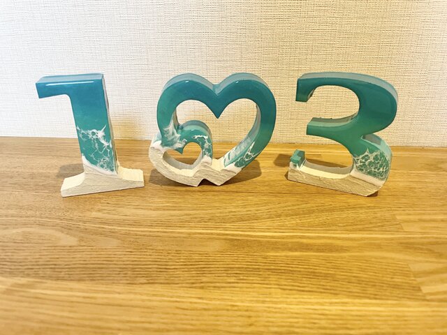 ひなたオーシャンアート　ハートの海　波アート ひなた様専用オーシャンアート ハートの海 波アート