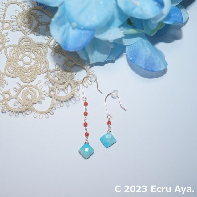 *旅するあなたへ*スリーピングとサルディーニャのアシンメトリーピアス