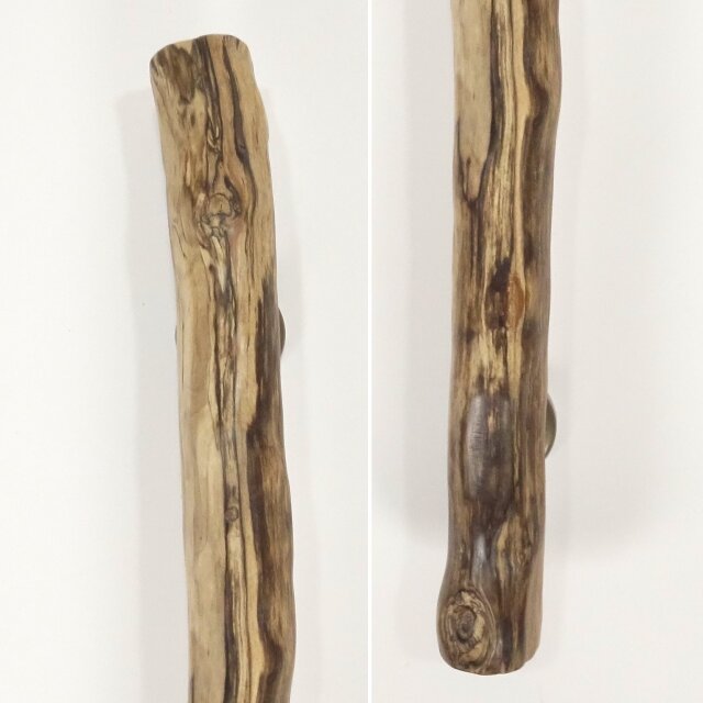 温泉流木】ダークブラウンおしゃれな模様の流木ドアハンドル・手すり