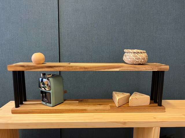 送料無料】 小物置きシェルフ 柱角形 アカシア 60cm ウォール