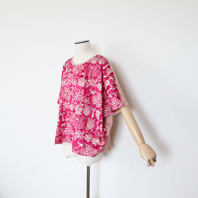 リバティ　ヨシエのゆったりドルマンスリーブカットソー