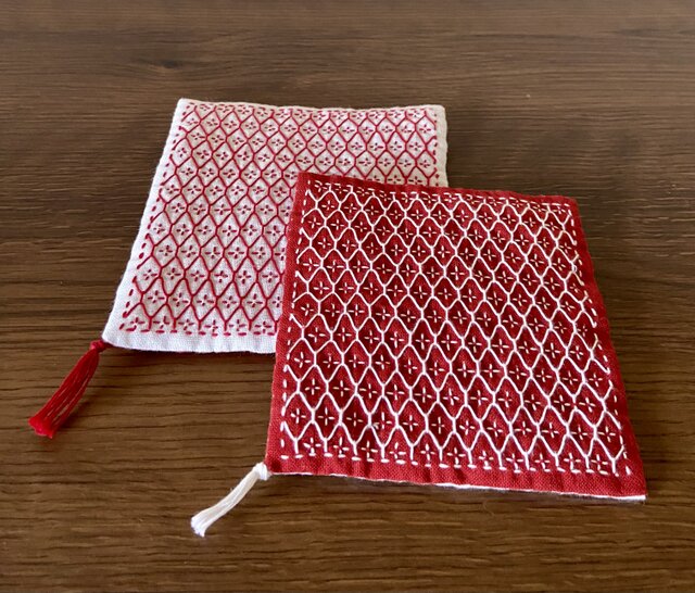 大人気定番商品 刺し子♡ふきん(コースター) | 日々の暮らしを心地よく iichi 配膳用品・キッチンファブリック